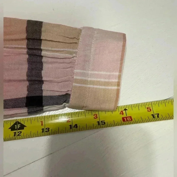 Loft button down women’s blouse pink plaid The Softened Shirt size XS - Picture 9 of 9